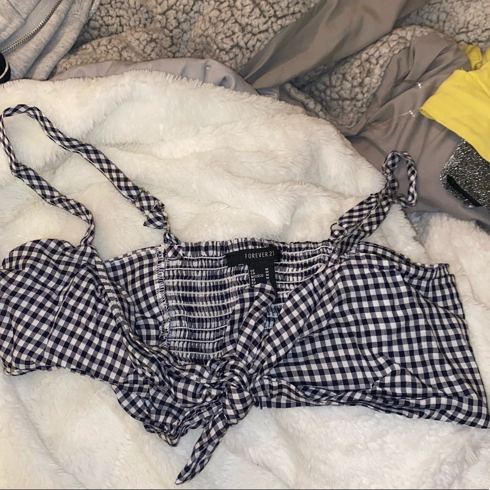 Checkered summer crop top